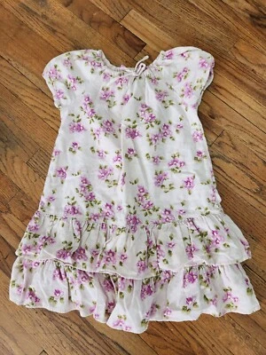 Vestido de pana floral rosa Laura Ashley para niñas talla 6X Foto 1 de 3