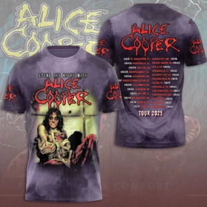 Alice Cooper 2025 Tour 3D Gr. S-5XL 2 SEITEN T-Shirt CG2430 - Bild 1 von 3