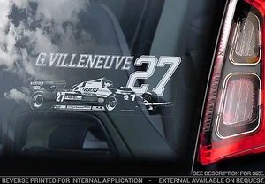 Gilles Villeneuve #27 - Car Window Sticker - F1 Ferrari Formula 1 Decal Sign-V01 - Picture 1 of 1