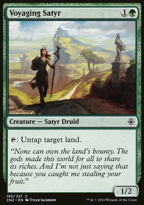 Magic the Gathering MTG Voyaging Satyr (195) Conspiracy Take the Crown   LP - Image 1 of 1