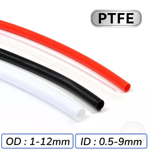 1 Meter 3D Printer PTFE Tube 0.5-9mm ID 1-12mm OD Tubing - Picture 1 of 5