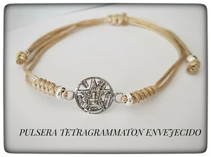 Pulsera Wicca Tetragrammaton, Silver Wicca Pagan Plata Ley 925ml Bracelet silveI - Picture 1 of 4