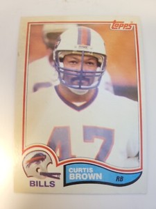 1982 Topps Curtis Brown football card #23.