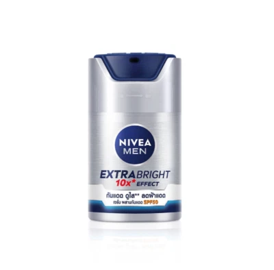 NIVEA Men Extra Bright SPF50 Serum Sunscreen VitaminC Moisturizer Face Skin 50ml - Image 1 of 4