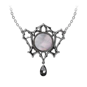 Alchemy Gothic P962 The Ghost of Whitby Necklace Pendant Pearl Moon Crystal Drop - Picture 1 of 1