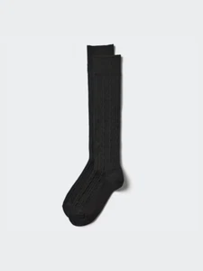 (ASK availability first)UNIQL HEATTECH KNEE SOCKS/CABLE new - Picture 1 of 2