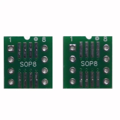 2 PCS - SO8 SOP8 SOIC8 To DIP8 Adapter PCB Only - P 1.27 - DIL 0.3" - 200/300mil - Image 1 of 2