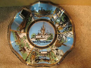 Vintage Walt Disney World The Magic Kingdom Souvenir Ash Tray Candy Dish Bowl - Imagen 1 de 2