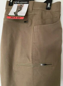 "Pantalones de carga elásticos/extensibles BC Clothing Co Expedition, caqui de arena, 30""- 40" - Imagen 1 de 6