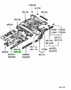 Crossmember, Front Floor, RH For: Mitsubishi Lancer Evo 4 5 6 CN9A CP9A - Picture 1 of 1