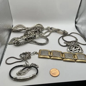 BRIGHTON JEWELRY LOT 1 Large Belt, Necklace, 3 Bracelets.  B - Picture 1 of 6