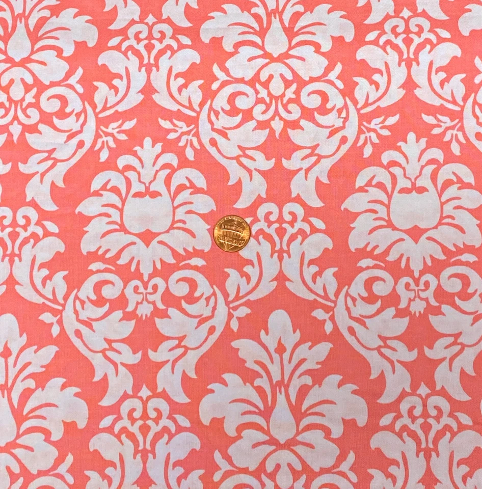 Dandy Damask Cotton Fabric by Michael Miller, Out of Print, By the Half Yard - Image 1 of 2