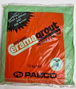 Authentic Vintage 1970s NOS Mosaic Grout Powder Art Tile Retro 500g - Green - Picture 1 of 3