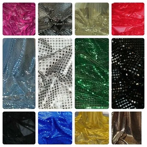 1m sequin jersy shinny sparkly nylon fancy dress fabric 45" " wide - Picture 1 of 8