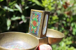 Tobacciana: Vintage Chinesischer Tabak/Opium Cloisonné Set - Bild 1 von 7