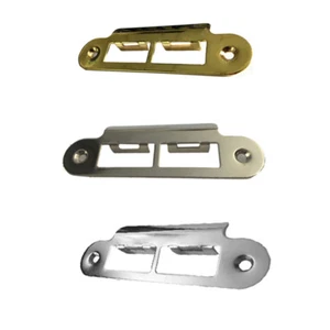 Door Keeper Strike Plates For Latches Round Double Lock Latch With Screws - Picture 1 of 10