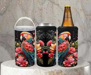 16 Oz Macaw 4 In 1 Can Cooler - Picture 1 of 5