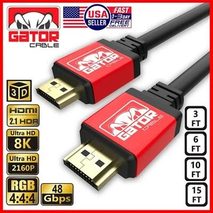 Kabel HDMI 8K UHD 2.1 HDTV 3D 2160P HDR 120Hz 48Gbps Dolby HDCP 2.2 RGB 4:4:4 - Zdjęcie 1 z 13