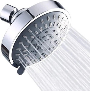 High Pressure Shower Heads 4.1 Inch 5 Settings Rain - Picture 1 of 5
