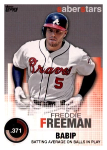 2014 Topps SaberStars Freddie Freeman MLB inserto PWE Braves - Imagen 1 de 2