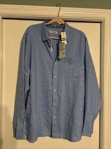Tommy Bahama Long Sleeve Costa Capri Mens NWT Button Down Shirt in Blue XL - Bild 1 von 6