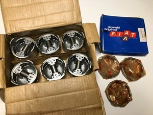 Fiat 130 2800 CC Piston Set 4.10 with Rings Kolben Genuine NOS - Picture 1 of 7