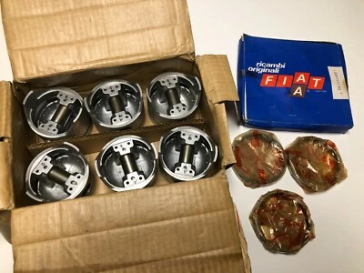 Juego Pistones Fiat 130 2800 CC 4.10 con Anillos Pistón Genuino Nuevo de Lote Antiguo Foto 1 de 4