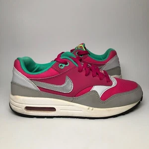 2014 Nike Air Max 1 Retro Turnschuhe Pink Aqua Silber Limette Mädchen Jugend Größe 6 - Bild 1 von 9