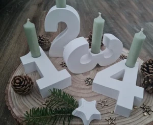 Adventszahlen 1-4 Moderner Adventskranz Zahlen Weihnachten zahlen Kerzenständer - Bild 1 von 1