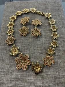Collar y pendientes de clip vintage Nina Ricci Stament Couture RARO - Imagen 1 de 8
