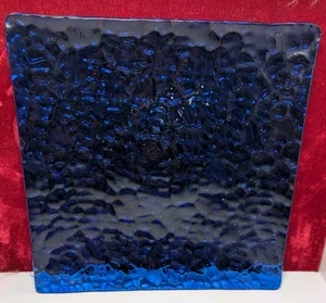 Vintage blaue Buntglasscheibe - Bild 1 von 3