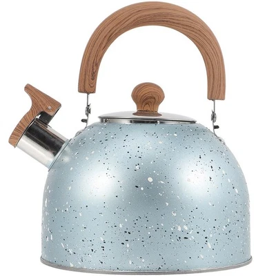  Stainless Steel Tea Kettle Whistling for Gas Hob Water Pot Portable - Image 1 of 4