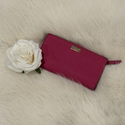 Cartera Kate Spade Laurel Way Stacy en cuero Staffiano rosa magenta/fucsia Foto 1 de 4