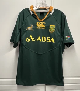 Canterbury South Africa SA Rugby Green Shirt Jersey ABSA Embroidered Large READ - Picture 1 of 12