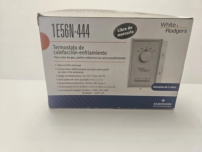 Termostato Emerson White Rodgers 1E30N-910, solo calor de bajo voltaje, rectángulo Foto 1 de 3