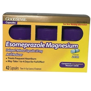 GoodSense Esomeprazole Magnesium 20mg, 42 Capsules - Acid Reducer for Heartburn - Picture 1 of 5