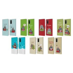 HEAD CASE DESIGNS WILBURS CHRISTMAS LEATHER BOOK CASE FOR SAMSUNG PHONES 2 - Picture 1 of 13