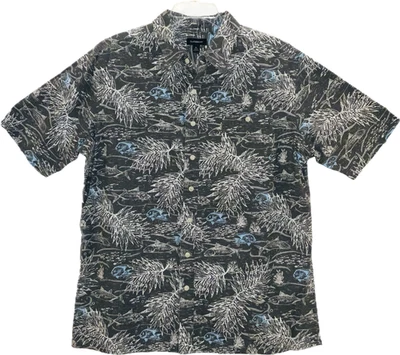 Camisa hawaiana Croft & Barrow para hombre manga corta abotonada estampado floral múltiple XL Foto 1 de 4