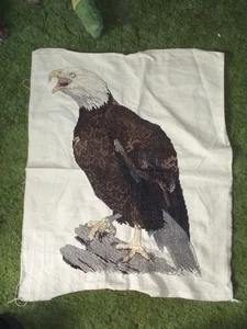 Finished Counted Cross Stitch Endangered Species Bald Eagle B136 - Picture 1 of 1