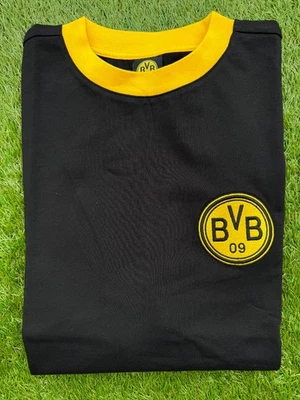 BORUSSIA DORTMUND Dortmund T-Shirt S M L Iconic Lifestyle 2025 schwarz retro Logo k Cup Trikot BVB