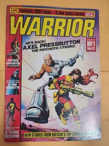 🔥 Warrior Magazine #1 (6.0-6.5)  1st App of MarvelMan  1st V for Vendetta RARE! - Picture 1 of 14