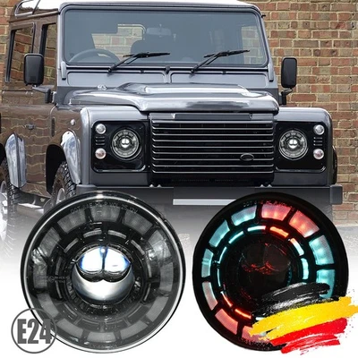 Für Land Rover Defender Jeep VW T3 G Klasse LED Scheinwerfer 7 Zoll E geprüft - Bild 1 von 4