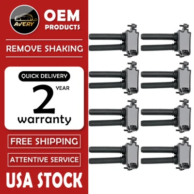 Paquete de 8 bobinas de encendido para Dodge Charger Chrysler 300 06-20 Ram 1500 2500 UF504 Foto 1 de 4