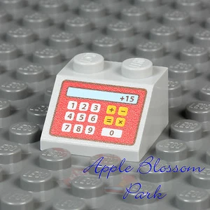 NUOVO LEGO Rosso REGISTRATORE DI CASSA 2x2 grigio stampato pendenza tetto amici minifigure strumento negozio - Foto 1 di 1