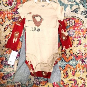 NWT 3 piece set from Carter's size 12M - lion theme - Picture 1 of 6