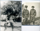 Vintage Interest photo Military uniform Handsome man Badge Hat Set 2