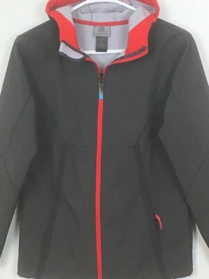 Champion Kids L Cortavientos Gris Cremallera Capucha Contraste Rojo Bolsillos Logo Foto 1 de 4