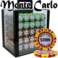 25 Black $100 Monte Carlo 14g Clay Poker Chips New