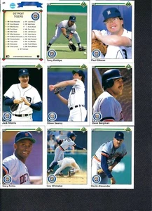 1990 Upper Deck Detroit Tigers Complete Team Set, 27 Mint Condition MLB cards, - Bild 1 von 3