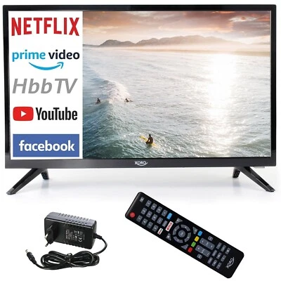 Smart Camping TV 24 Zoll Xoro HTL 2477 Triple Tuner DVB-S2/T2/C WLAN 12 u. 230V - Bild 1 von 4
